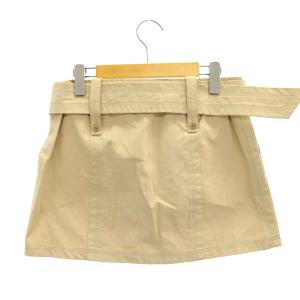 BURBERRY BLUE LABEL 台形スカート ミニ ベルト付き コットン 38 ベージュ
