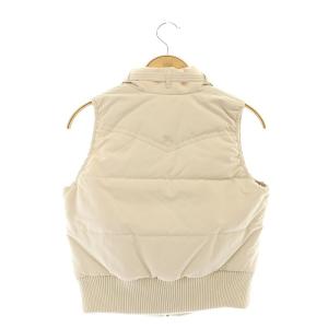 BURBERRY BLUE LABEL 中綿 裏地チェック ベスト ジップアップ 38 ライトベージュ
