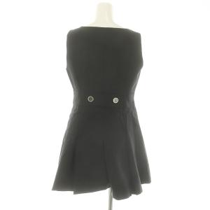 BURBERRY BLUE LABEL ノースリーブ チェック オールインワン パンツ 38 黒 ブラック