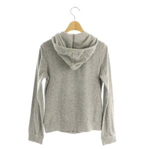 BURBERRY BLUE LABEL ジップアップパーカー ロゴ刺繍 長袖 38 杢グレー