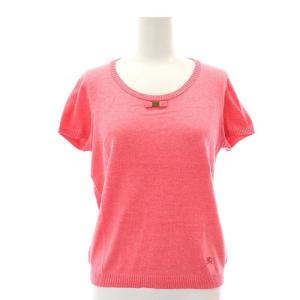 BURBERRY BLUE LABEL ロゴ刺繍 アンサンブルニット カーディガン 38 M ピンク