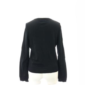 BURBERRY BLUE LABEL ノバチェック クルーネック カーディガン 長袖 38 M 黒 ブラック