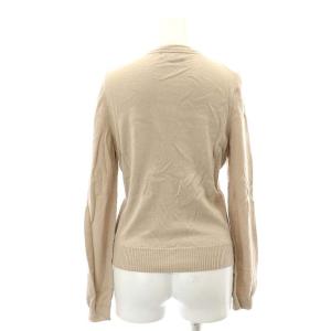 BURBERRY BLUE LABEL ノバチェック クルーネック カーディガン ウール 38 M ベージュ