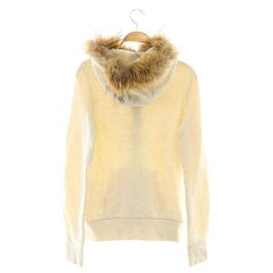 BURBERRY BLUE LABEL ジャケット パーカー ジップアップ ファー コットン 38 グレージュ