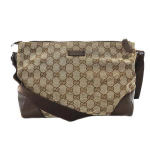 GGキャンバス ショルダーバッグ  茶 ブラウン ベージュ 114273