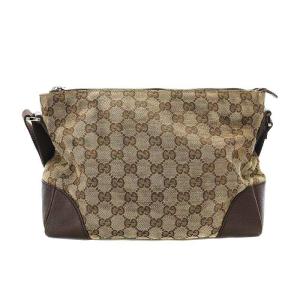GUCCI GGキャンバス ショルダーバッグ  茶 ブラウン ベージュ 114273