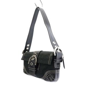 COACH ミニシグネチャー ワンショルダーバッグ 黒 ブラック 3628