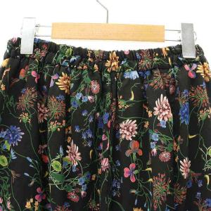 JOURNAL STANDARD relume ブラックフローラルマーメイドスカート ギャザー イージー マキシ ロング 総柄 F 黒 ブラック 21060462910230