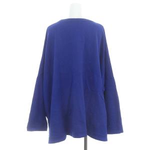 HAVERSACK コットンオーバーサイズクルーネックシャツプルオーバー カットソー 長袖 1 青 ブルー