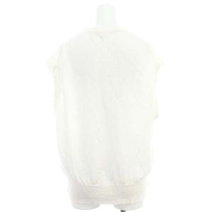 homspun リネンベスト ニット Vネック F オフホワイト /DO OS