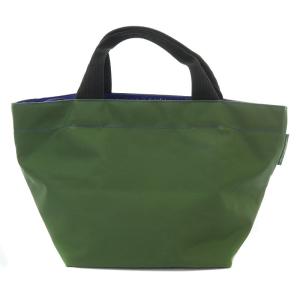 ナイロン舟型トートバッグ ハンド 緑 グリーン