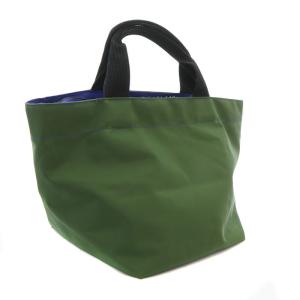 Hervé Chapelier ナイロン舟型トートバッグ ハンド 緑 グリーン