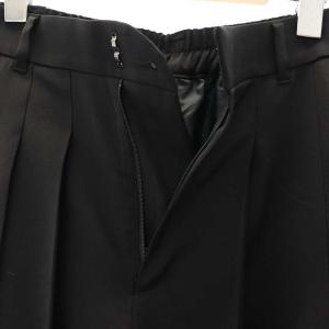 ADORE 24SS ドライタッチジョーゼットパンツ ワイド タック 38 M 黒 ブラック