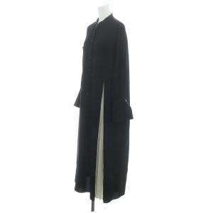 ADORE 24SS ライトジョーゼットワンピース 38 ブラック ホワイト