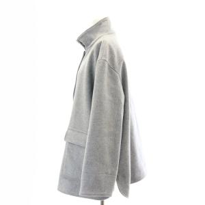Theory SOFT MELTON UTL OUTER コート ジップアップ ショート丈 P グレー