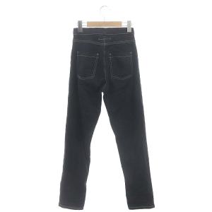 MM6 Maison Margiela ここのえ期ステッチデザインデニムパンツ ジーンズ スキニー ステッチ ジッパーフライ 40 ダークグレー オフホワイト
