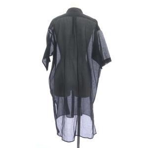 DRIES VAN NOTEN コットンシルクボイルシャツワンピース S ブラック