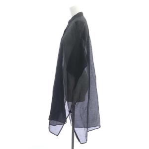 DRIES VAN NOTEN コットンシルクボイルシャツワンピース S ブラック