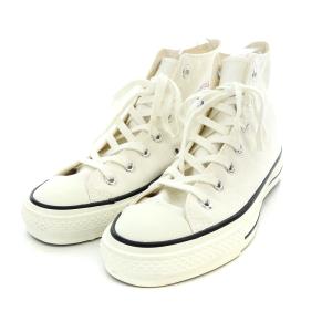 CONVERSE 2NHR ハイカット キャンバス スニーカー ロゴ 5.5 24.5cm 白 ホワイト 黒 ブラック
