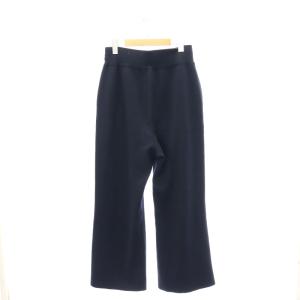 Deuxieme Classe Rib パンツ ウールニット ワイド イージー 紺 ネイビー