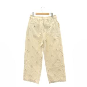 franche lippée おこりんぼ ワイドパンツ タック 刺繍 M ライトベージュ