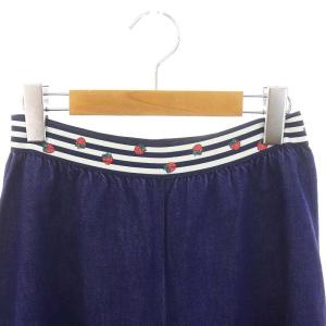 franche lippée ブラック black コットンワイドパンツ イージー M 紺 ネイビー