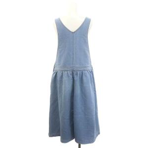 franche lippée デニムジャンパースカート ロング ミモレ M 青 ブルー