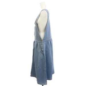 franche lippée デニムジャンパースカート ロング ミモレ M 青 ブルー