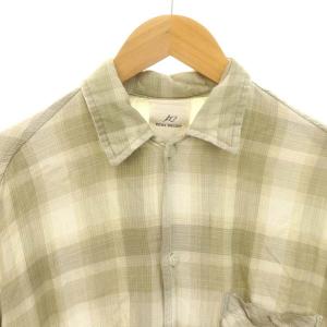 REMI RELIEF チェックシャツ 長袖 F ベージュ グレージュ