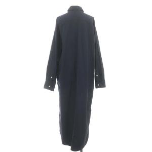 Plage 22SS minimal シャツドレス ワンピース ロング 長袖 38 紺 ネイビー
