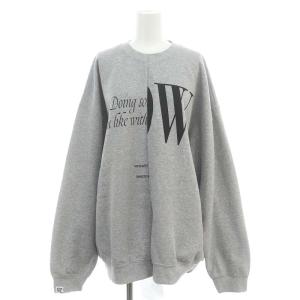 23AW SKIN別注 BTN Design Sweat プルオーバー スウェット カットソー 長袖 裏起毛 グレー 黒 ブラック