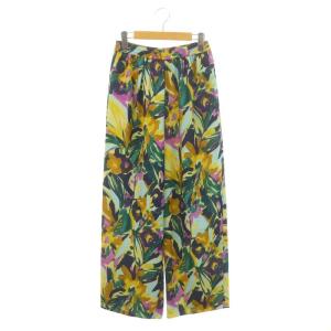 23SS フラワープリントパンツ M クリーム色