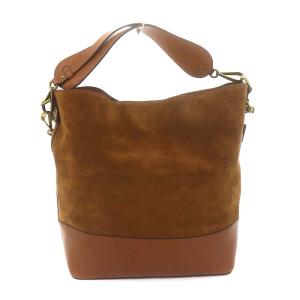 POLO RALPH LAUREN ヌバック レザー ホーボーバッグ 2way ブラウン