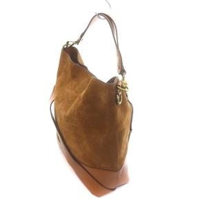 POLO RALPH LAUREN ヌバック レザー ホーボーバッグ 2way ブラウン