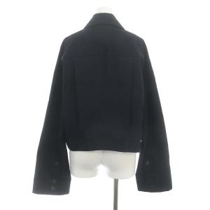 ENFOLD 22SS バーズアイオックスクロップドジャケット 38 M 紺 ネイビー