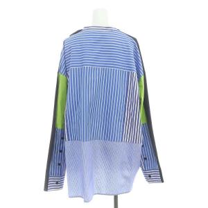 ENFOLD 23AW SHIRT×KNIT PULLOVER 38 ネイビー ブルー