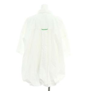 nagonstans 24SS balloon hem shirt シャツ ブラウス 半袖 プルオーバー M 白 ホワイト