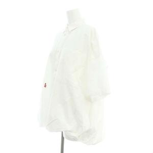 nagonstans 24SS balloon hem shirt シャツ ブラウス 半袖 プルオーバー M 白 ホワイト