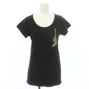 ギターガール カットソー Tシャツ 半袖 F 黒 ブラック