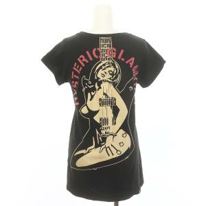 HYSTERIC GLAMOUR ギターガール カットソー Tシャツ 半袖 F 黒 ブラック