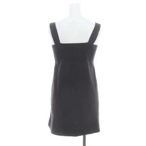 BURBERRY BLUE LABEL ノースリーブチュニック カットソー ロゴ刺繍 38 茶色 ブラウン