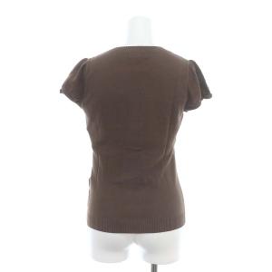 BURBERRY BLUE LABEL ショートスリーブニット カットソー 半袖 パフスリーブ 38 茶色 ブラウン