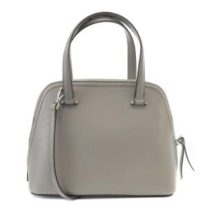 kate spade new york レザーショルダー付き2WAYハンドバッグ ショルダーバッグ ロゴ グレー