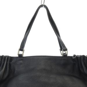 ANYA HINDMARCH レザートートバッグ ハンドバッグ リボン 黒 ブラック