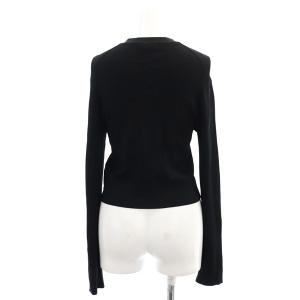 Theory 23SS New Dress Up Cropped V Cardi カーディガン ニット 長袖 Vネック リブ S 黒 ブラック