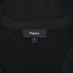 Theory 23SS New Dress Up Cropped V Cardi カーディガン ニット 長袖 Vネック リブ S 黒 ブラック