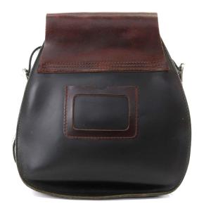 Dr.Martens ショルダーバッグ ワンショルダー 斜め掛け タッセル レザー バイカラー 黒 ブラック 茶色 ブラウン