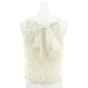 SNIDEL 24AW フリルカットブラウス ノースリーブ インナー付き F アイボリー /MI OS