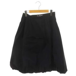 Skirt Airy Puff バルーンスカート ロング フレア タック ストレッチ 40 黒 ブラック 41158