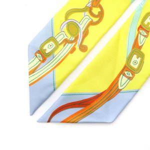 HERMES TWILLY BRIDES DE GALA APPLIQ スカーフ マルチカラー イエロー